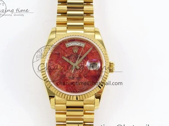 0101 Tailored Day Date 36 YG RAF Best Edition Rock Dial on YG Bracelet A 1384